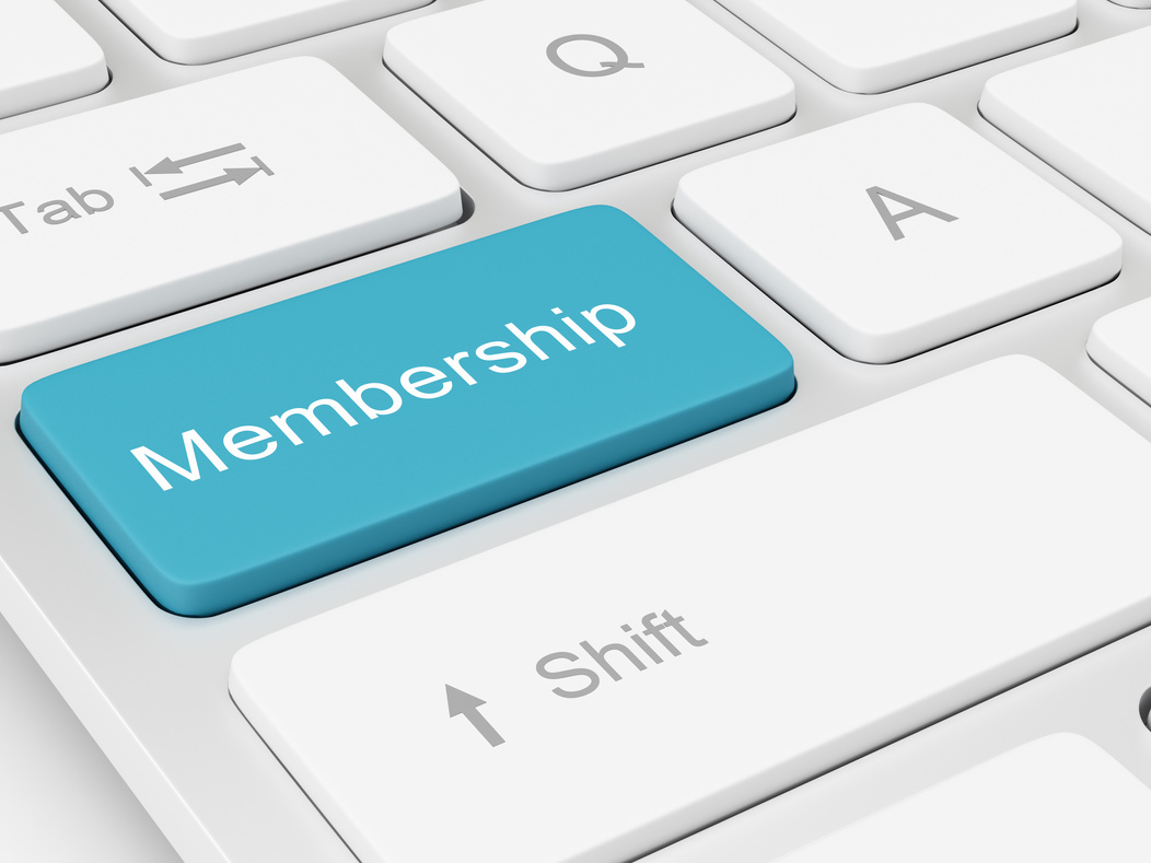Membership written on keyboard key