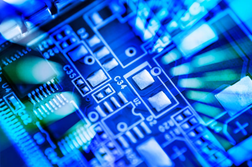 Blue PCI Computer electronic card